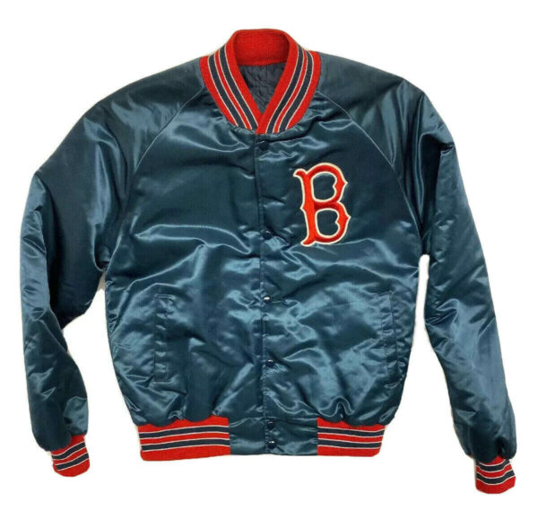Vintage Blue MLB Boston Red Sox Satin Jacket
