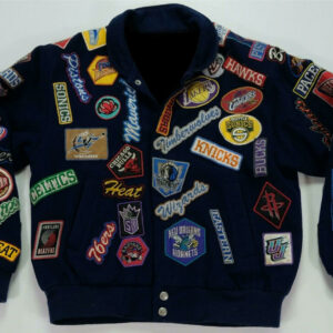 Vintage NBA Teams Patches Jeff Hamilton Wool Jacket