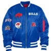 Buffalo Bills MA-1 Royal Bomber Full-Zip Satin Jacket