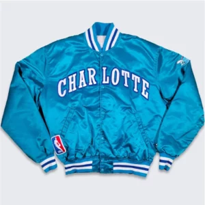 90’s Charlotte Hornets Bomber Jacket