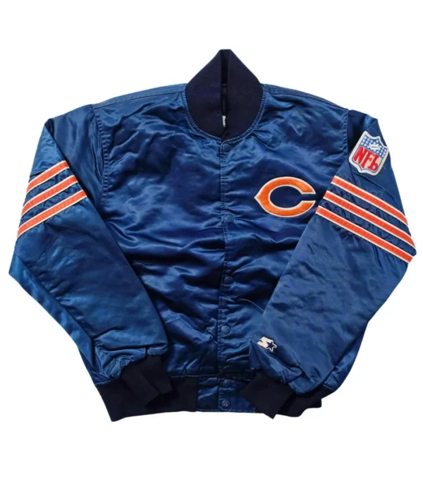 80’s Chicago Bears Blue Satin Jacket