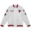 Chicago Bulls City Collection White Varsity Satin Jacket