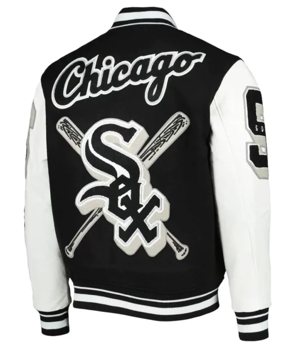 Chicago White Sox Mashup Varsity Black and White Jacket