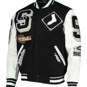 Chicago White Sox Mashup Varsity Black and White Jacket