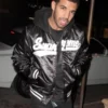Drake Supreme Satin Black Hooded Jacket