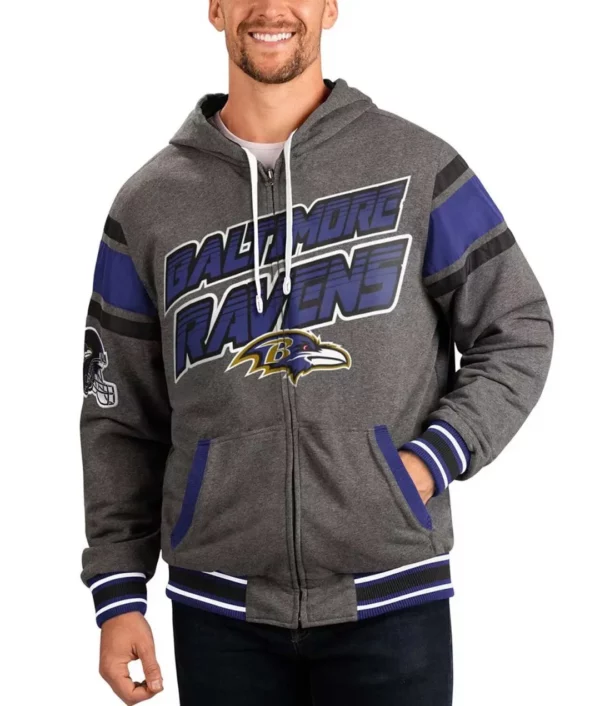 Gray Baltimore Ravens Extreme Hoodie