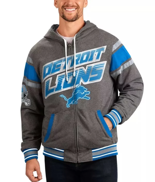 Gray Detroit Lions Extreme Hoodie