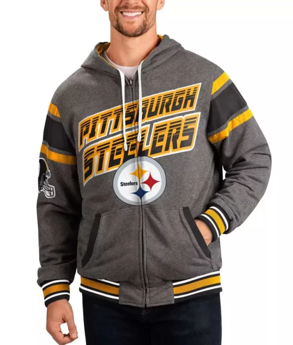 Gray Pittsburgh Steelers Extreme Hoodie