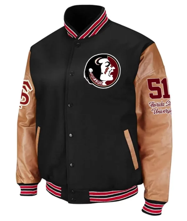 Florida State Seminoles Varsity Black and Brown Jacket