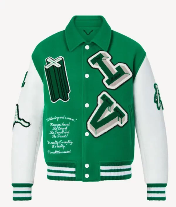 Green Louis Vuitton Varsity Jacket