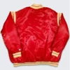 Houston Rockets Teddy Red Varsity Satin Jacket