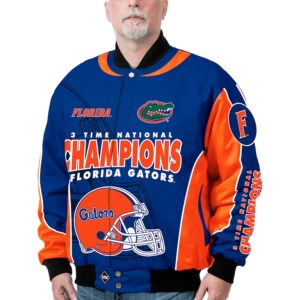 Men's Florida Gators 3-Time Football National Champions Commemorative Twill Full-Snap Jacket