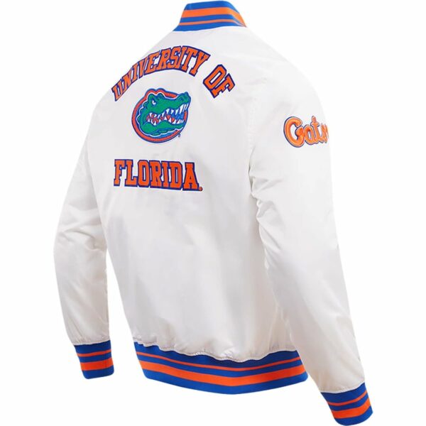 Men's Pro Standard White Florida Gators Classic Satin Full-Snap Jacket