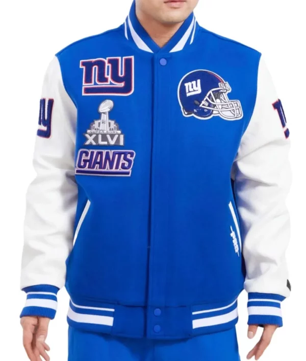 NY Giants Mash Up Varsity Jacket