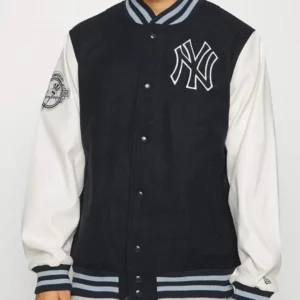 NY Yankees MLB Patch Navy Blue Varsity Jacket