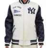 New York Yankees Retro Classic Varsity Wool and Leather Full-Snap Jacket