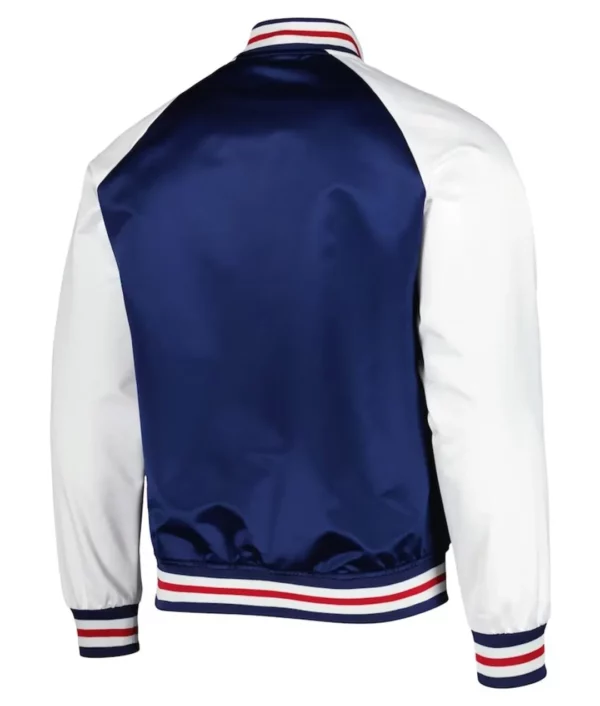 Primetime New York Rangers Blue and White Satin Jacket