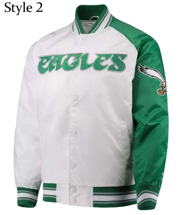 Starter Philadelphia Eagles Renegade Green and White Jacket