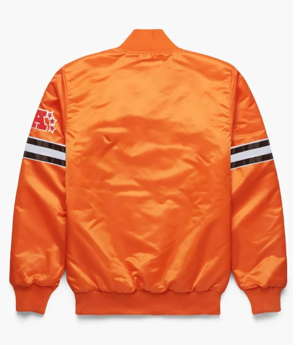 Pick and Roll Denver Broncos Orange Satin Jacket