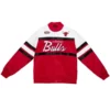 Chicago Bulls Special Script Satin Red and White Jacket