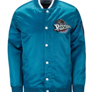 Pistons Ty Mopkins Teal Satin Jacket