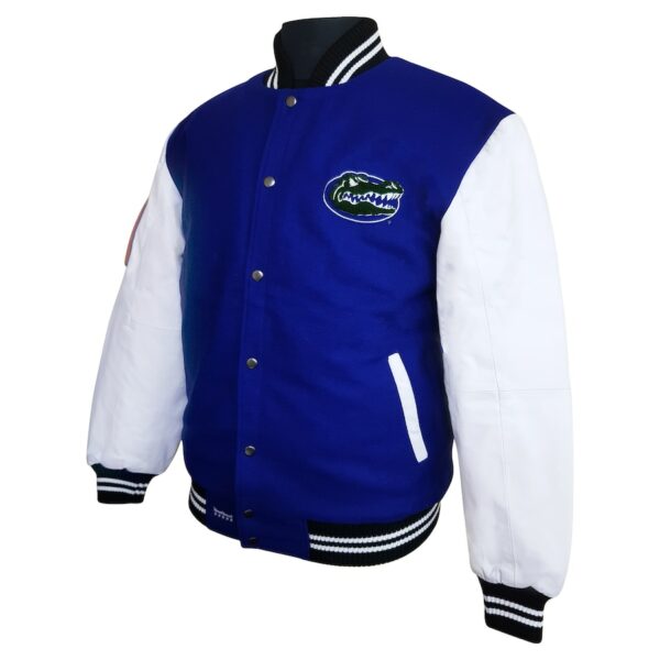 Men's Franchise Club Royal/White Florida Gators Graduate Full-Snap Jacket