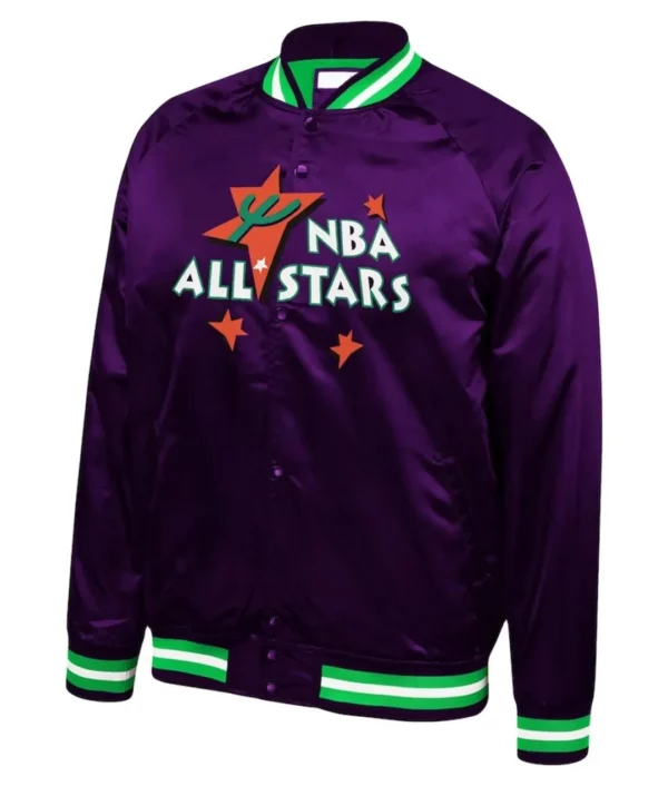 1995 NBA All-Star Game Lightweight Purple Satin Jacket