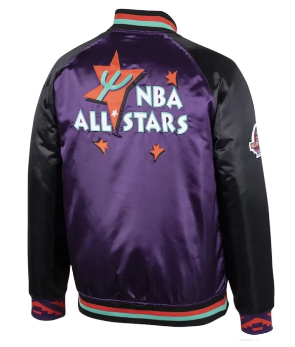 1995 NBA All-Star Game Purple and Black Satin Jacket