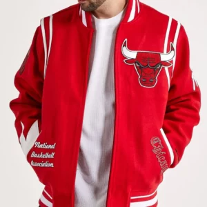 Chicago Bulls 6X Champs Red Varsity Wool Jacket