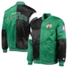 Boston Celtics Leader Kelly Green/Black Color Block Satin Jacket
