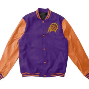 NBA Phoenix Suns Purple And Orange Varsity Jacket