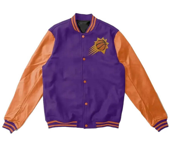 NBA Phoenix Suns Purple And Orange Varsity Jacket