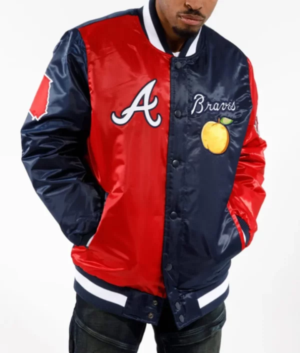 Black Label Atlanta Braves Satin Jacket