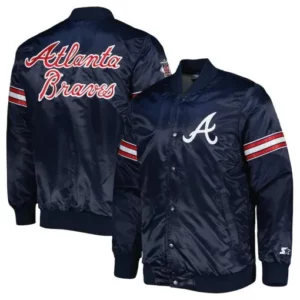 Pick & Roll Atlanta Braves Navy Blue Jacket
