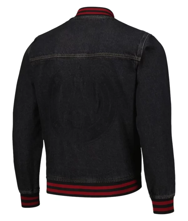 Atlanta United FC Black Denim Bomber Jacket