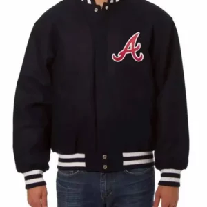 Navy/Black Atlanta Braves Varsity Jacket