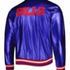 Buffalo Bills Metallic Royal Leather Jacket