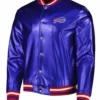 Buffalo Bills Metallic Royal Leather Jacket