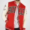 Chicago Bulls Varsity Red and Cream Jacket
