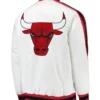 Chicago Bulls The D-Line White Satin Jacket