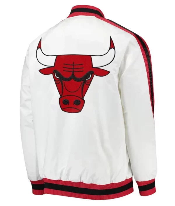 Chicago Bulls The D-Line White Satin Jacket