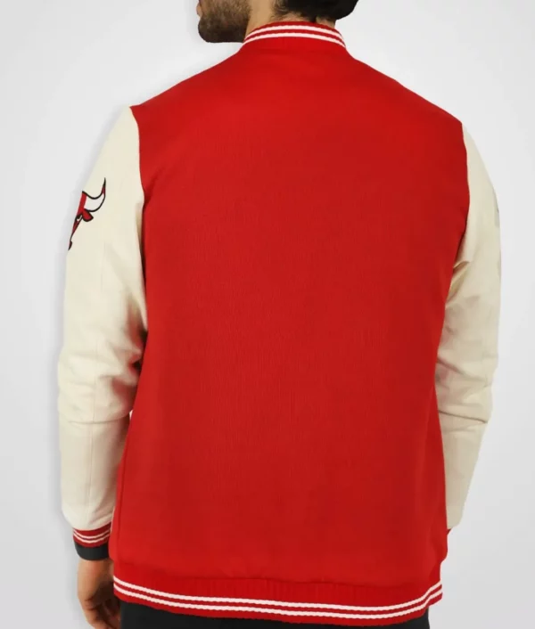 Chicago Bulls Varsity Red and Cream Jacket