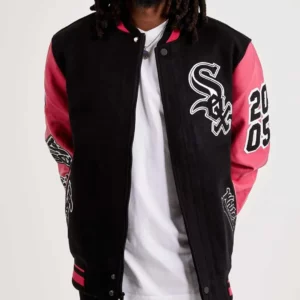 Chicago White Sox Varsity Pink and Black Jacket