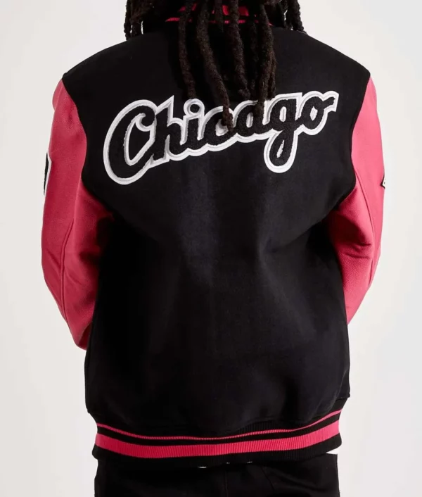 Chicago White Sox Varsity Pink and Black Jacket