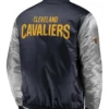 Cleveland Cavaliers Navy and Silver Varsity Satin Jacket