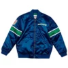 Striped Dallas Mavericks Hardwood Classic Satin Jacket