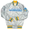 Golden State Warriors Silver Satin Jacket