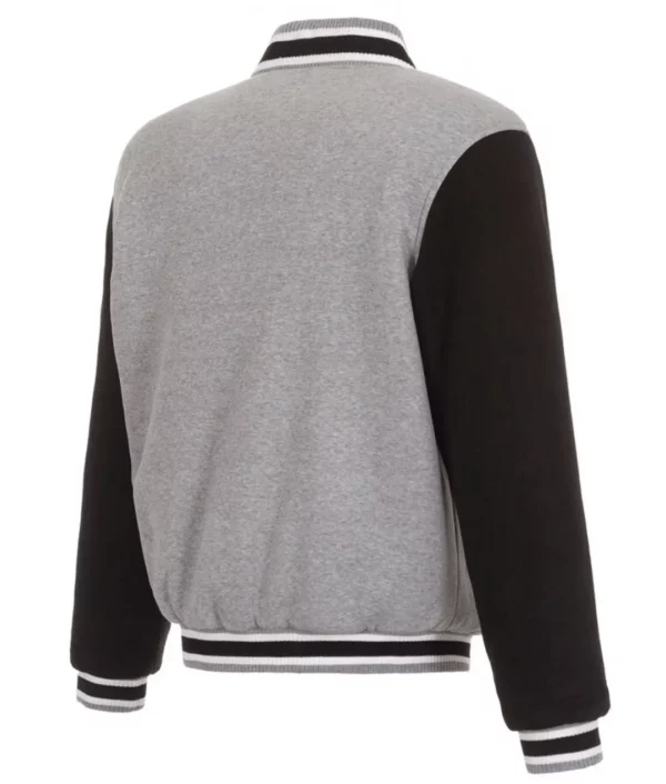 Houston Dynamo Gray and Black Varsity Wool Jacket