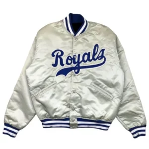 Silver Kansas City Royals Satin Jacket