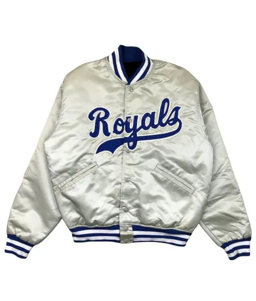 Kansas City Royals Varsity Light Blue and White Jacket